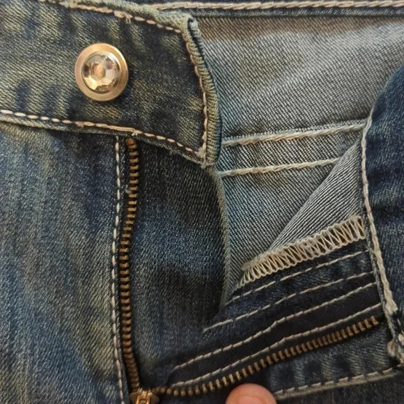 INC New Blue Denim Jean Skimmer Capri Cropped Pants - Picture 6 of 9